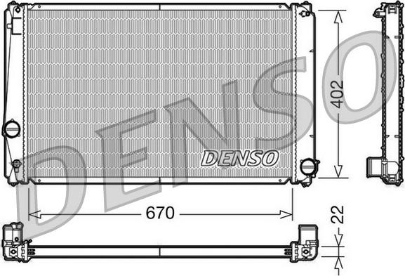 Denso DRM50053 - Радіатор, охолодження двигуна avtolavka.club