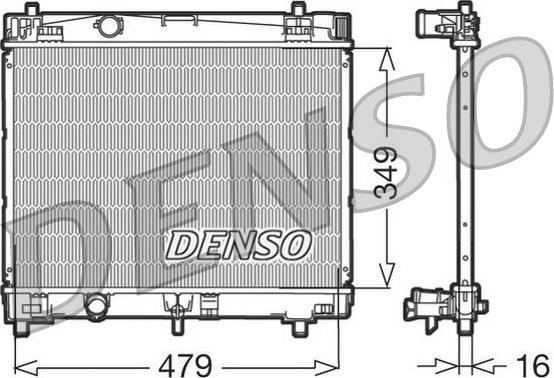 Denso DRM50003 - Радіатор, охолодження двигуна avtolavka.club