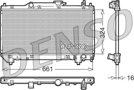 Denso DRM50015 - Радіатор, охолодження двигуна avtolavka.club