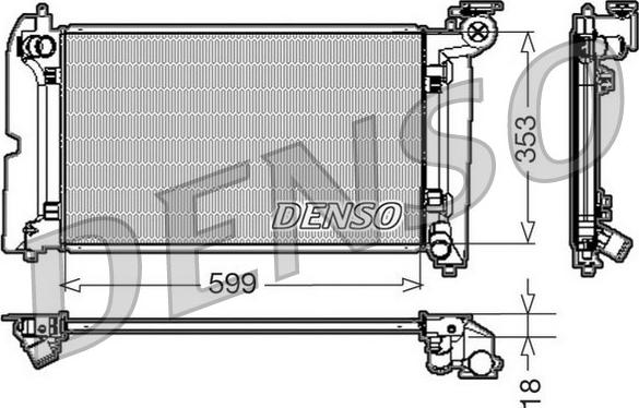 Denso DRM50010 - Радіатор, охолодження двигуна avtolavka.club