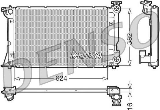 Denso DRM50018 - Радіатор, охолодження двигуна avtolavka.club