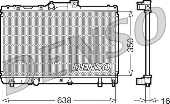 Denso DRM50013 - Радіатор, охолодження двигуна avtolavka.club