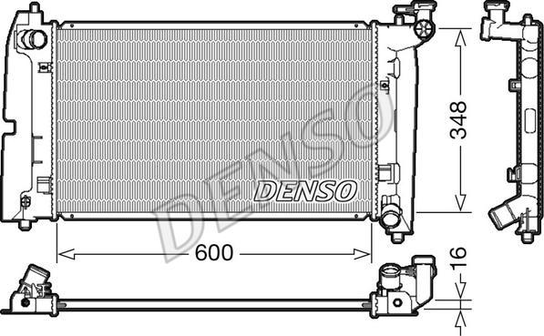 Denso DRM50085 - Радіатор, охолодження двигуна avtolavka.club