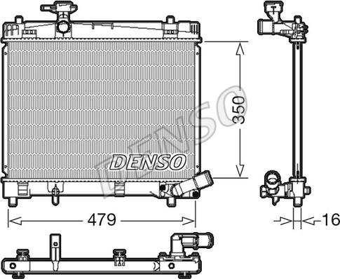 Denso DRM50086 - Радіатор, охолодження двигуна avtolavka.club