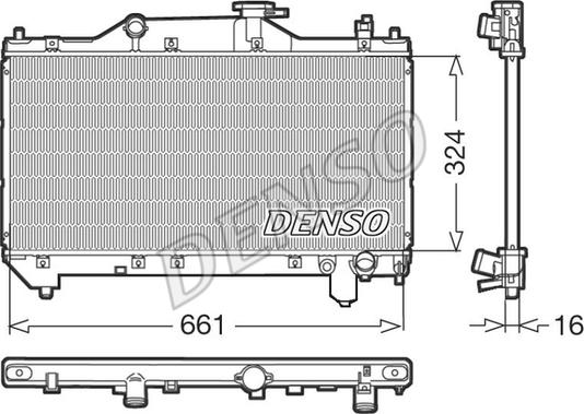 Denso DRM50031 - Радіатор, охолодження двигуна avtolavka.club