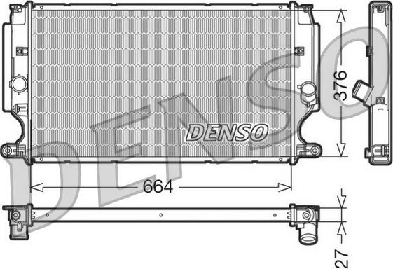 Denso DRM50024 - Радіатор, охолодження двигуна avtolavka.club