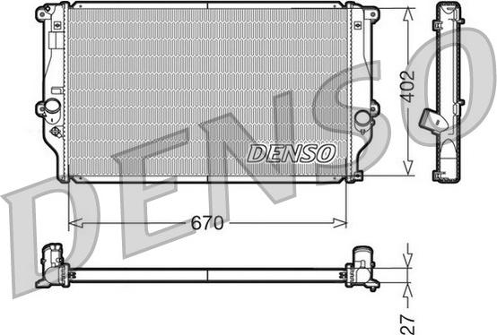 Denso DRM50025 - Радіатор, охолодження двигуна avtolavka.club