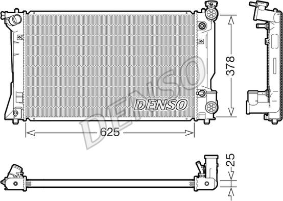 Denso DRM50145 - Радіатор, охолодження двигуна avtolavka.club