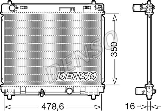 Denso DRM50104 - Радіатор, охолодження двигуна avtolavka.club