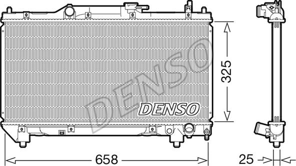 Denso DRM50115 - Радіатор, охолодження двигуна avtolavka.club