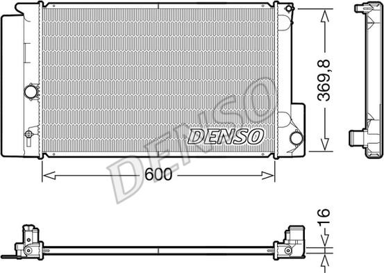 Denso DRM50126 - Радіатор, охолодження двигуна avtolavka.club