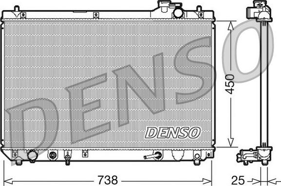 Denso DRM51004 - Радіатор, охолодження двигуна avtolavka.club