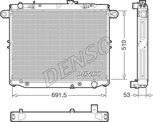 Denso DRM51015 - Радіатор, охолодження двигуна avtolavka.club