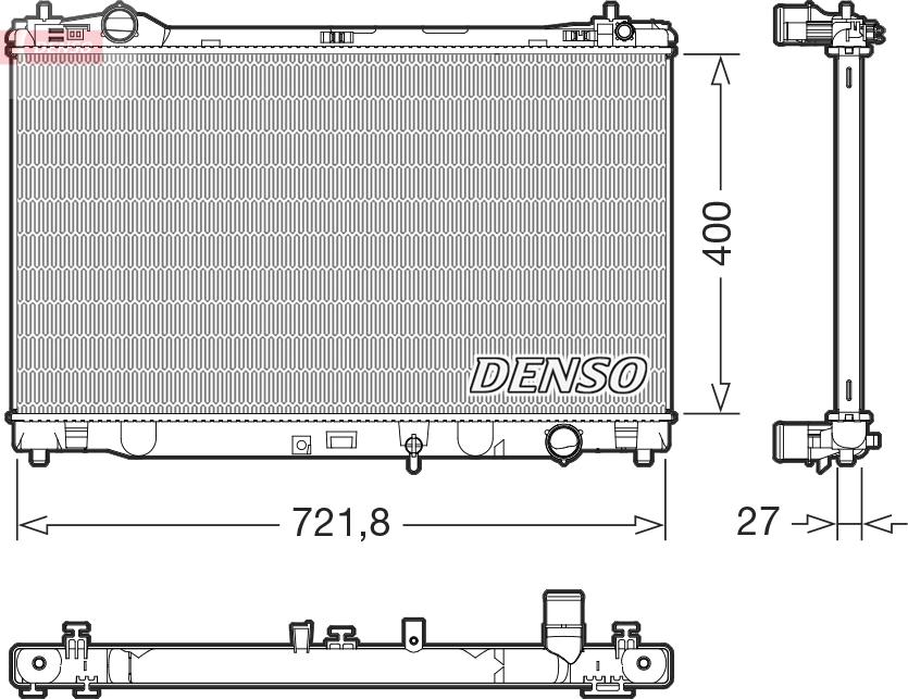 Denso DRM51021 - Радіатор, охолодження двигуна avtolavka.club