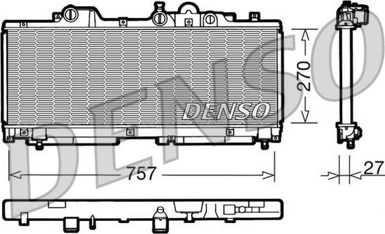 Denso DRM09091 - Радіатор, охолодження двигуна avtolavka.club