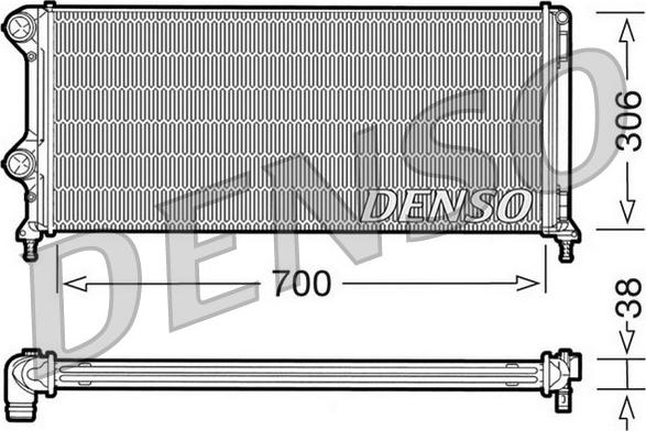 Denso DRM09060 - Радіатор, охолодження двигуна avtolavka.club