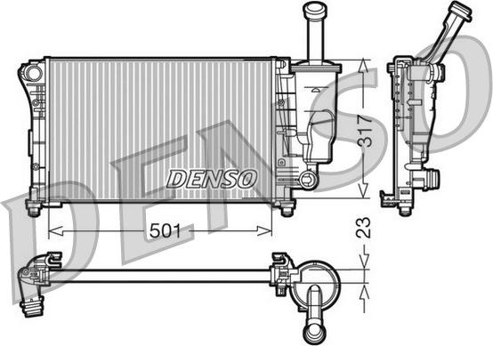 Denso DRM09086 - Радіатор, охолодження двигуна avtolavka.club