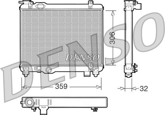 Denso DRM09082 - Радіатор, охолодження двигуна avtolavka.club