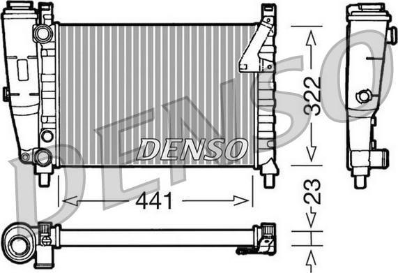 Denso DRM09143 - Радіатор, охолодження двигуна avtolavka.club