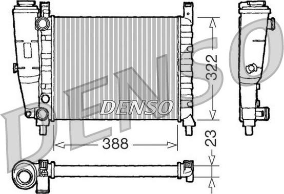 Denso DRM09142 - Радіатор, охолодження двигуна avtolavka.club