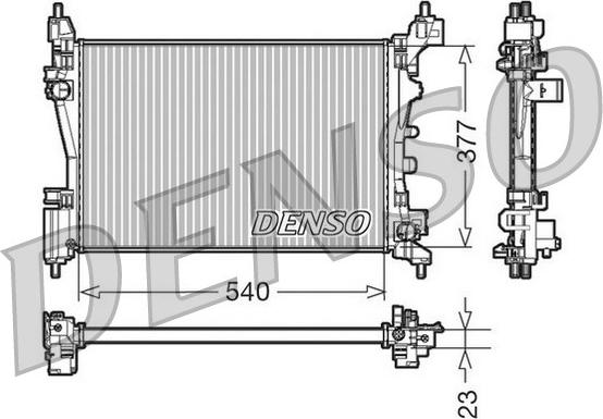 Denso DRM09109 - Радіатор, охолодження двигуна avtolavka.club