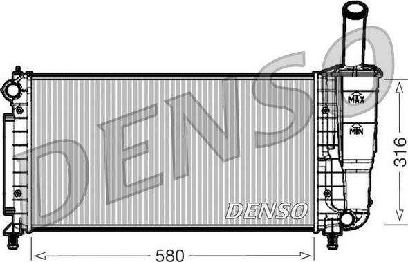 Denso DRM09105 - Радіатор, охолодження двигуна avtolavka.club