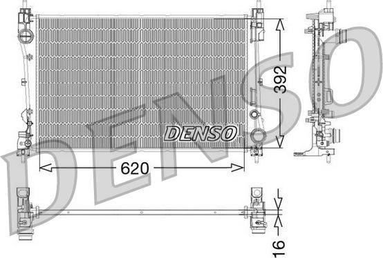 Denso DRM09115 - Радіатор, охолодження двигуна avtolavka.club