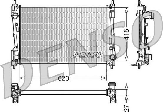 Denso DRM09110 - Радіатор, охолодження двигуна avtolavka.club
