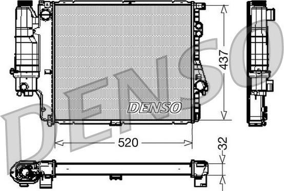 Denso DRM05043 - Радіатор, охолодження двигуна avtolavka.club