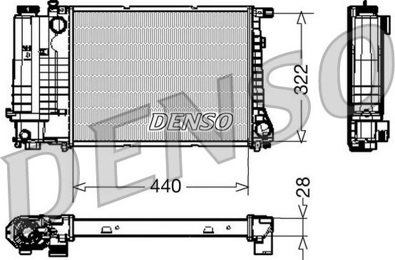 Denso DRM05042 - Радіатор, охолодження двигуна avtolavka.club