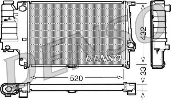 Denso DRM05063 - Радіатор, охолодження двигуна avtolavka.club