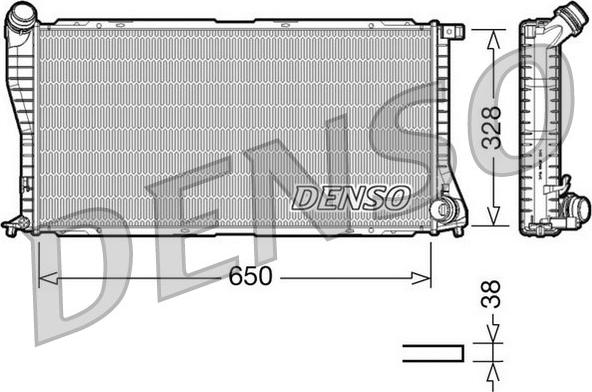 Denso DRM05002 - Радіатор, охолодження двигуна avtolavka.club