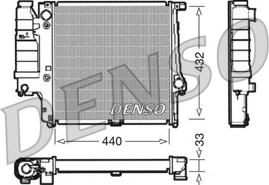 Denso DRM05038 - Радіатор, охолодження двигуна avtolavka.club