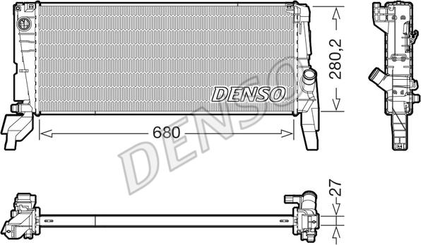 Denso DRM05074 - Радіатор, охолодження двигуна avtolavka.club