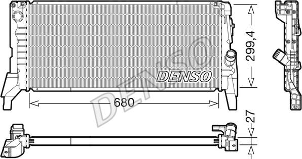 Denso DRM05119 - Радіатор, охолодження двигуна avtolavka.club