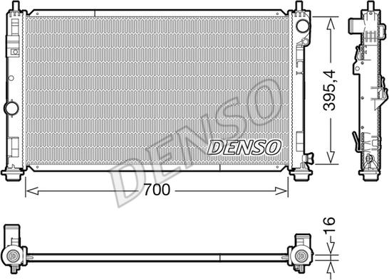 Denso DRM06039 - Радіатор, охолодження двигуна avtolavka.club