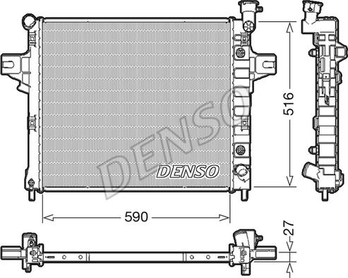 Denso DRM06031 - Радіатор, охолодження двигуна avtolavka.club