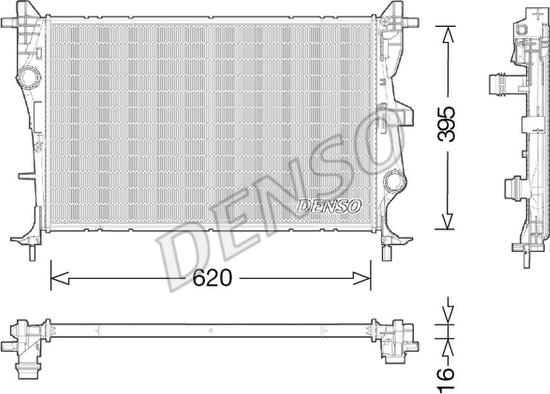 Denso DRM06038 - Радіатор, охолодження двигуна avtolavka.club