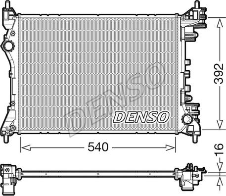 Denso DRM01010 - Радіатор, охолодження двигуна avtolavka.club