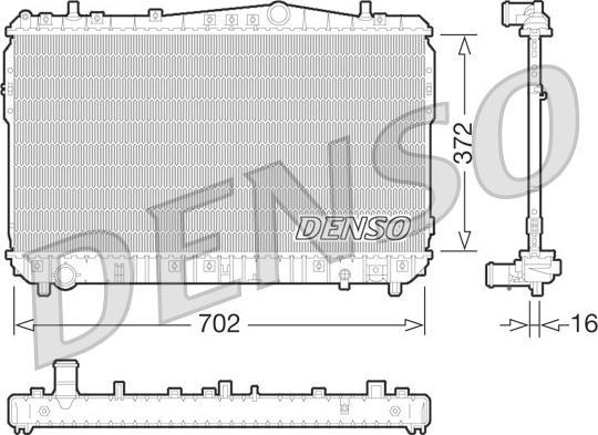 Denso DRM08004 - Радіатор, охолодження двигуна avtolavka.club