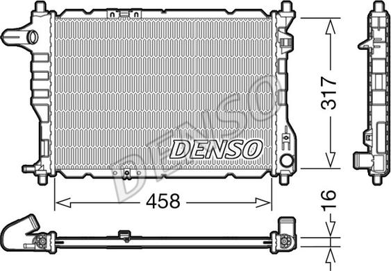 Denso DRM08005 - Радіатор, охолодження двигуна avtolavka.club