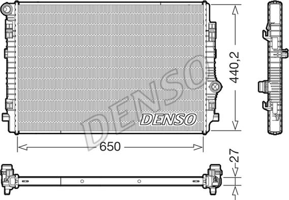 Denso DRM02046 - Радіатор, охолодження двигуна avtolavka.club
