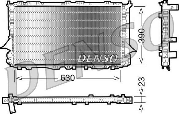 Denso DRM02002 - Радіатор, охолодження двигуна avtolavka.club