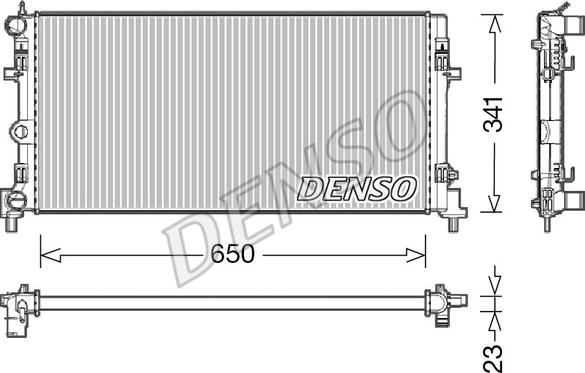 Denso DRM02015 - Радіатор, охолодження двигуна avtolavka.club