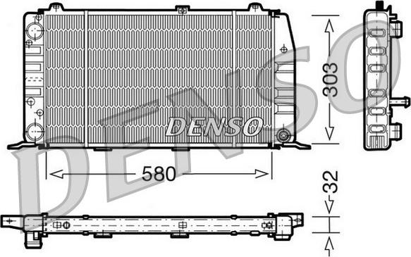 Denso DRM02010 - Радіатор, охолодження двигуна avtolavka.club