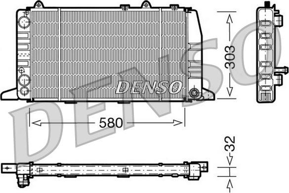 Denso DRM02011 - Радіатор, охолодження двигуна avtolavka.club