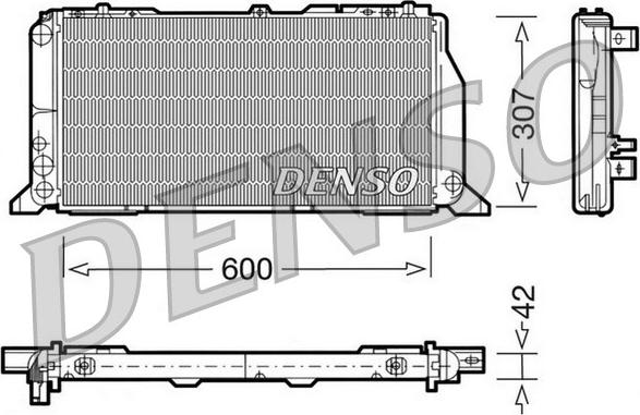 Denso DRM02013 - Радіатор, охолодження двигуна avtolavka.club