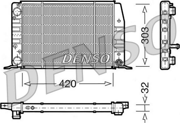 Denso DRM02012 - Радіатор, охолодження двигуна avtolavka.club