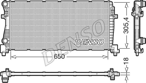 Denso DRM02017 - Радіатор, охолодження двигуна avtolavka.club