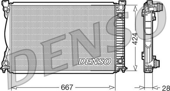 Denso DRM02039 - Радіатор, охолодження двигуна avtolavka.club